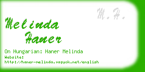 melinda haner business card